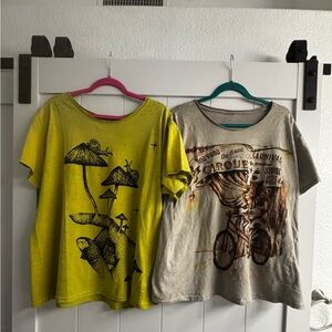 JADED GYPSY tshirt tee lot of 2 cotton t-shirts